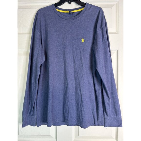 US Polo Assn Shirt Men's Extra Large‎ Crew Neck Raglan Sleeve Stretch Logo - Picture 1 of 6